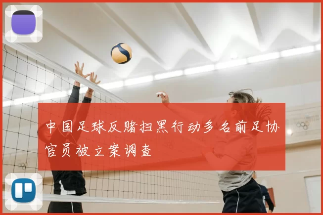 中国足球反赌扫黑行动多名前足协官员被立案调查